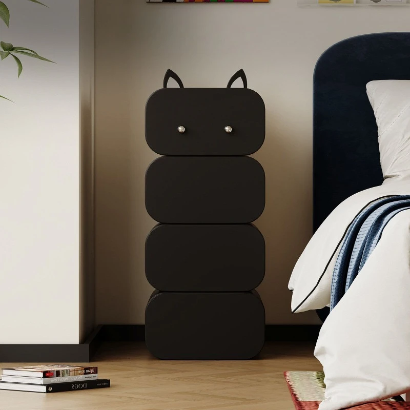 Super narrow bedside table, cute chest of drawers, small bedroom household storage four chest of drawers