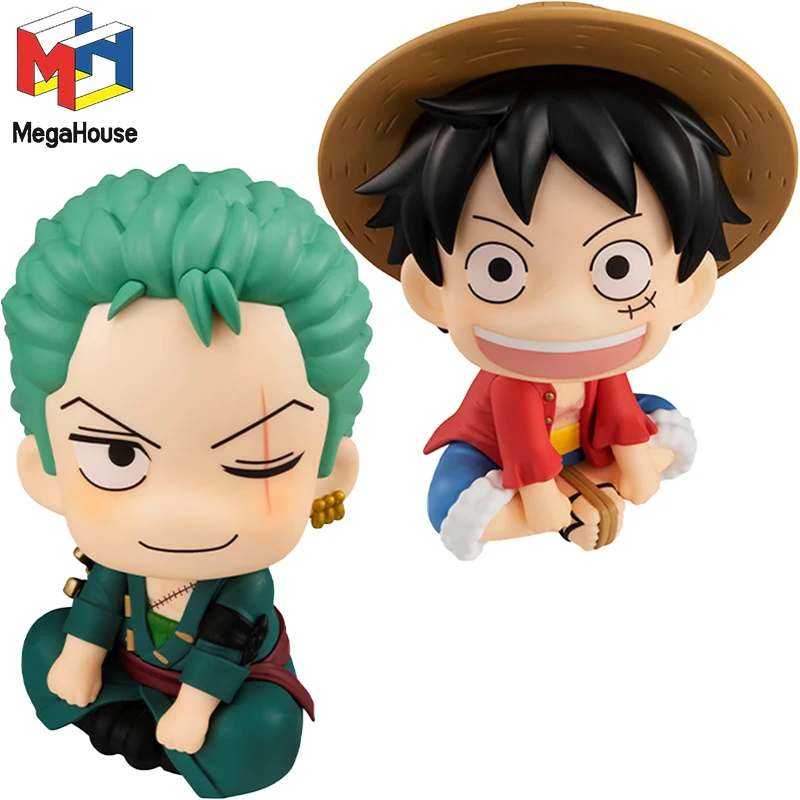 

В наличии подлинный оригинальный Mega House Look Up Monkey D. Luffy & Roronoa Zoro ONE PIECE экшн-фигурка аниме модель куклы орнамент