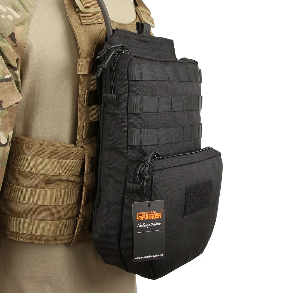 EXCELLENTE ELITE SPANKER Borsa per idratazione tattica Caccia Gilet da combattimento Custodia per idratazione Borse mimetiche Custodia per