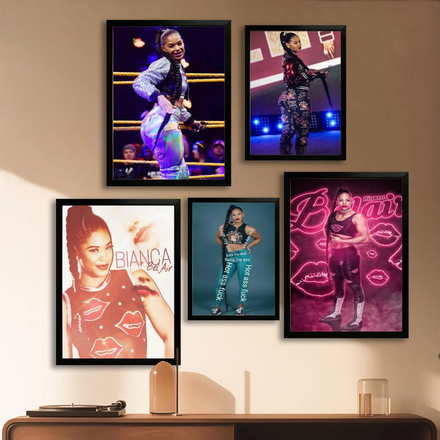 Póster artístico en lienzo de Bianga belair y arte de pared, impresión de imágenes, familia moderna, decoración de dormitorio, carteles, pintura decorativa