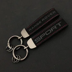 Luxury Women Men Suede Leather Car Keychain For Range Rover Evoque Vogue Velar Logo Sport Keychain Key Chain Rings Accessories