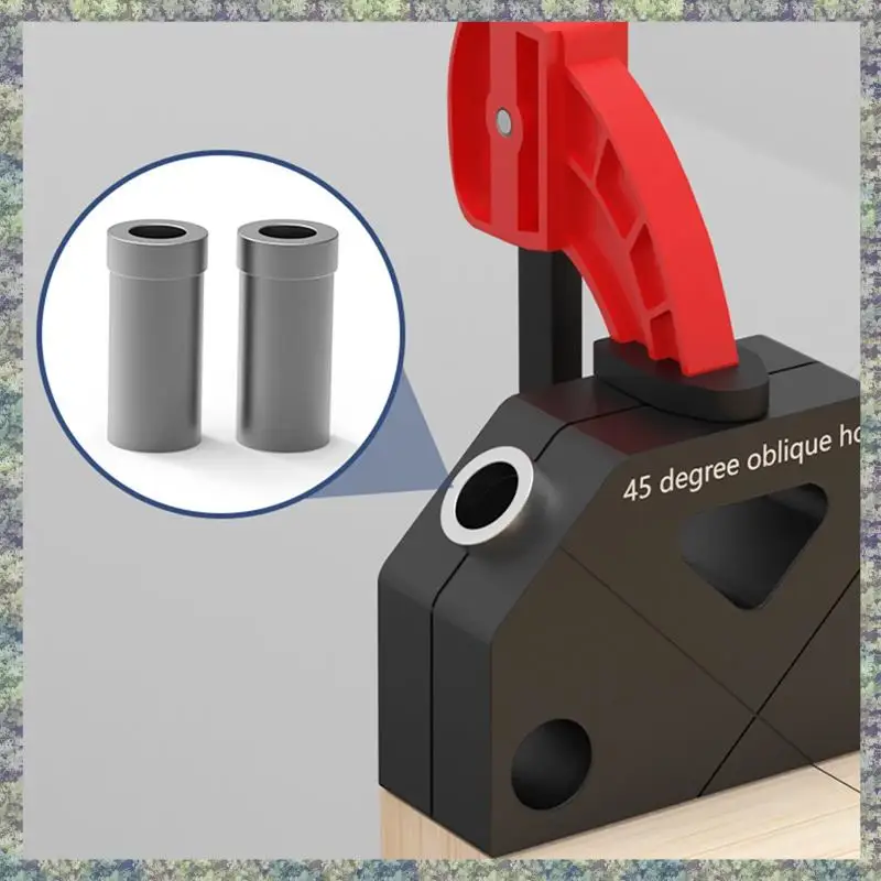 

WON 45 Degree Oblique Hole Punch Locator Woodworking Drilling Locator Punching Assistant Positioning Woodworking Tools 8.0Mm Dur