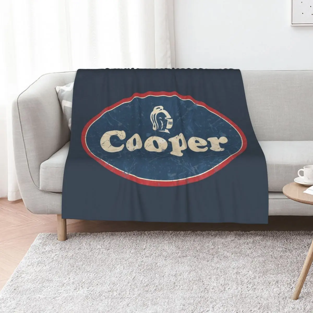 Cooper Retro Tires Throw Blanket Furrys Flannel Fabric Soft Big Moving blankets ands Blankets For Baby Blankets