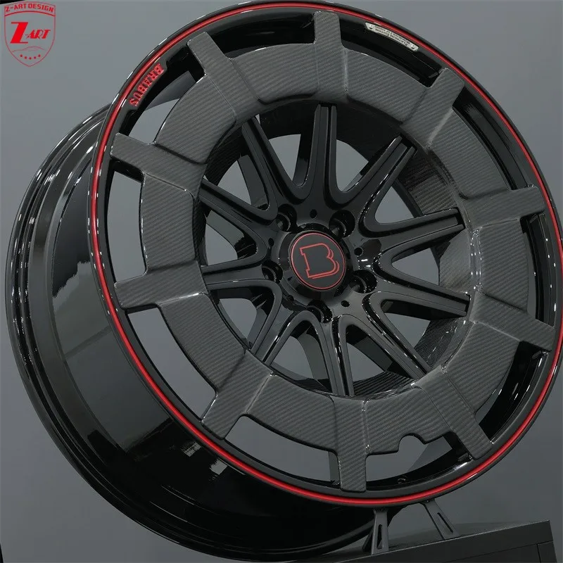 Z-ART W464 900 Rocket Rim for G Wagon Dry Carbon Fiber Wheel for Mercedes Benz X167 GLS GLS450 GLS63 AMG 2020+