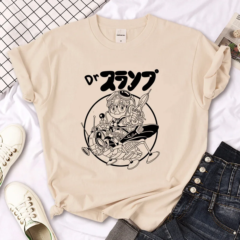 Arale T- Shirt Women Designer Japanese Women Tee Girl Designer Harajuku Round Neck Short Sleeved Clothing