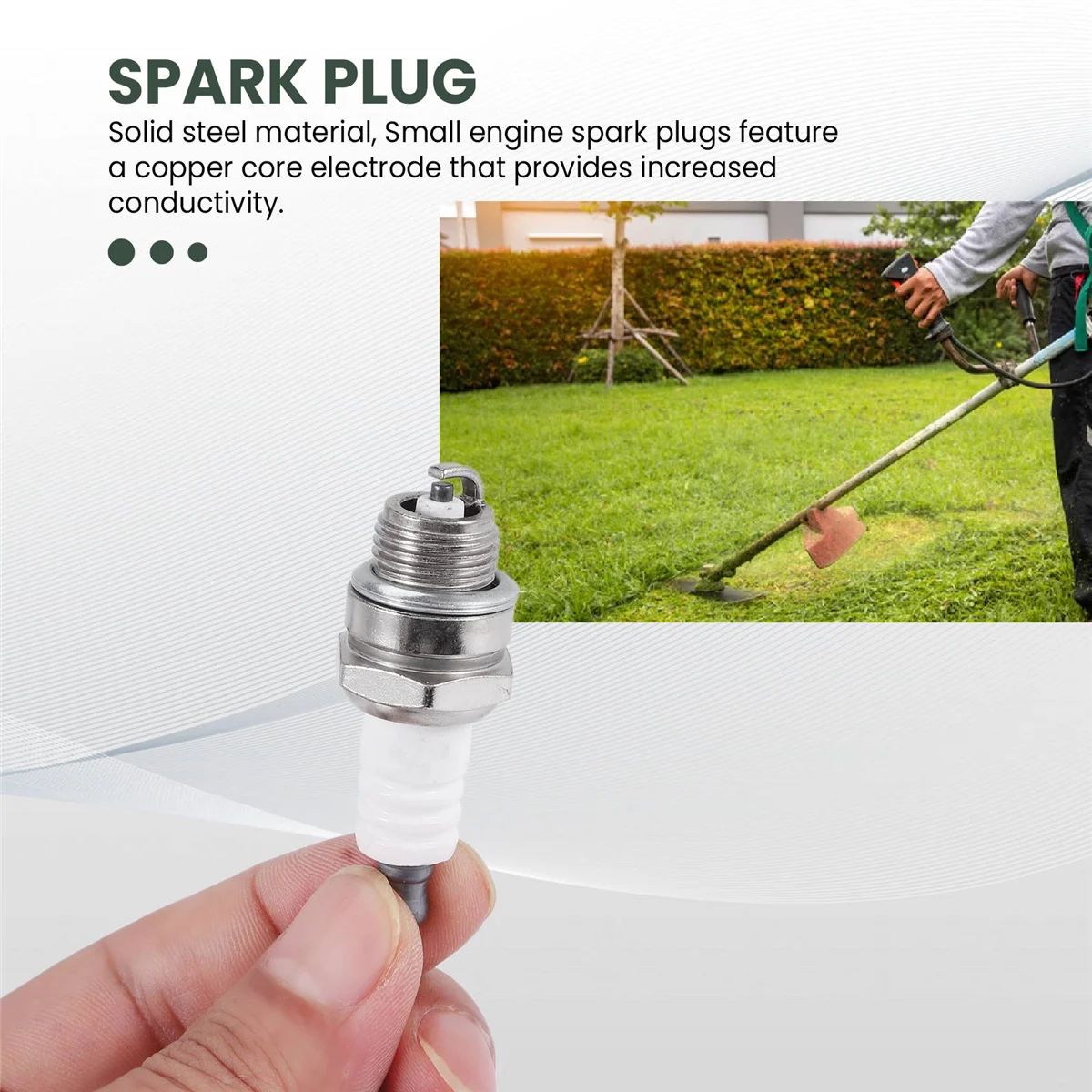 ABKO-10Pcs L7T Spark Plug for Trimmer Blower Chainsaw Brushcutter Strimmer Lawn Mower