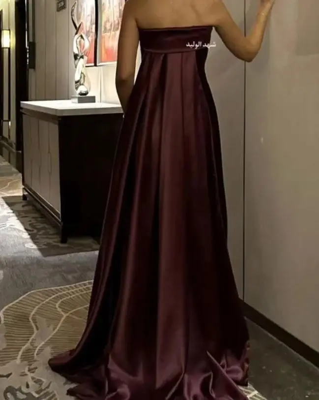 Customized Saudi Arabic Prom Dresses Sleevesless Big Bow Elegant Formal Women Evening Dresses Wedding Party Gowns vestidos image 4