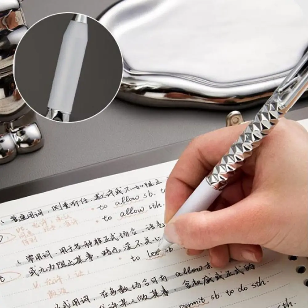 قلم معدني مشوه هندسي ، قلم محايد ، تخفيف الضغط ، شكل متداخل ، قلم جل متغير ، كتابة الطلاب ، هدية غير متحولة ، صوفي