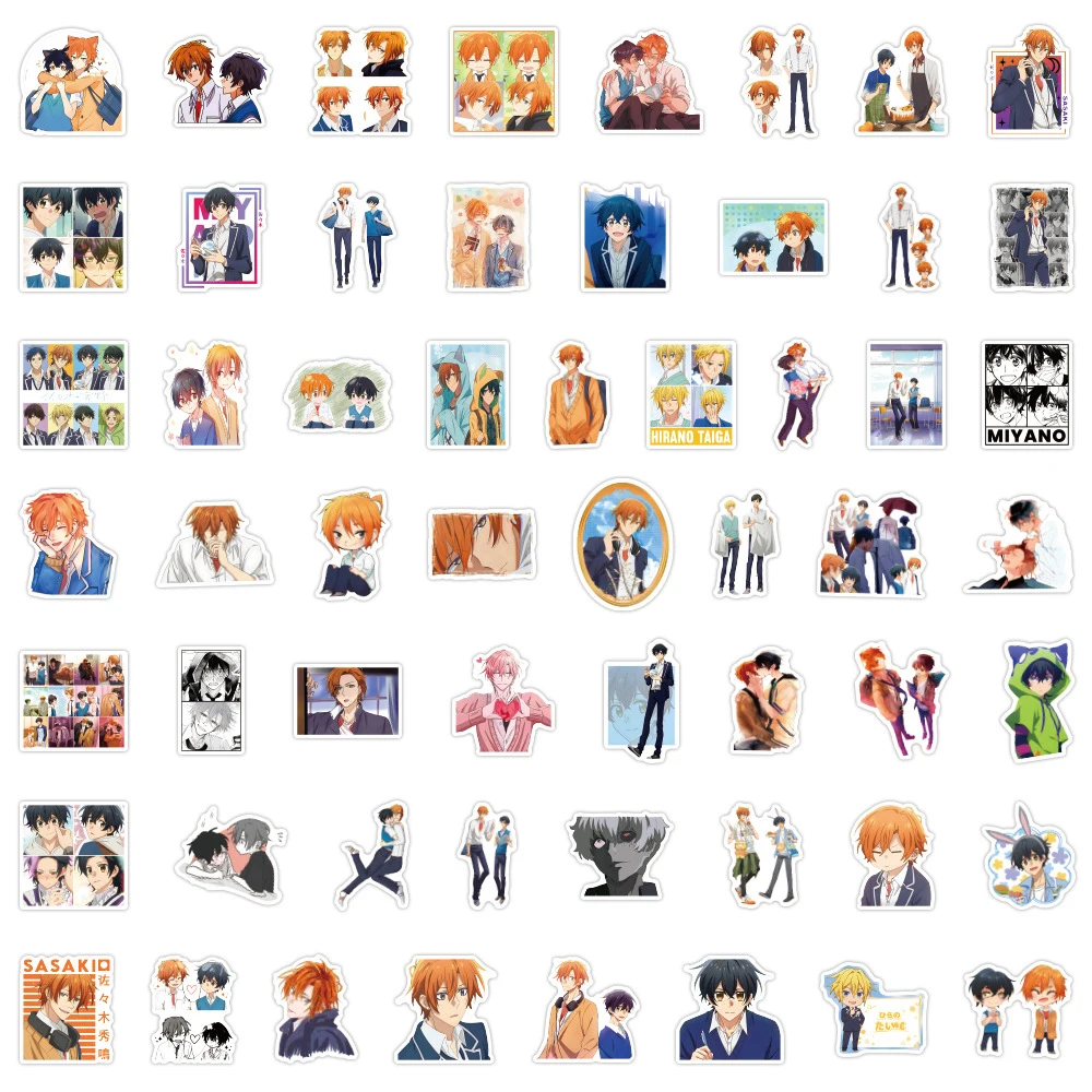 10/30/50/110Pcs Anime Sasaki And Miyano Graffiti Stickers Bl Boys Love Cartoon Aesthetic Art Decal DIY Diary Laptop Sticker Toys