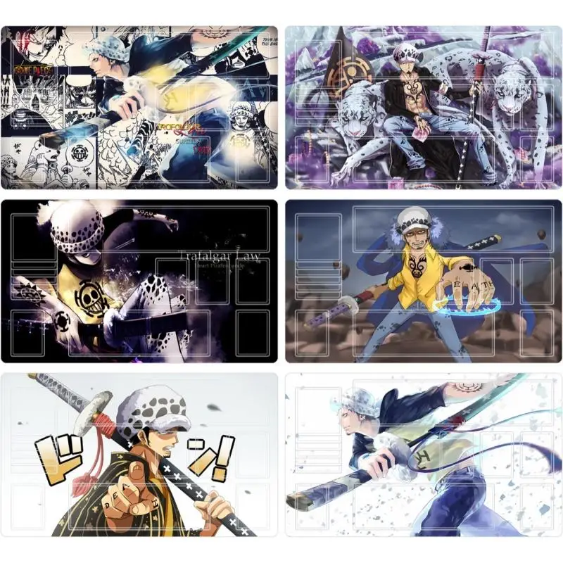 

One Piece Trafalgar D Water Law Series Opcg Diy Rubber Single Player Battle Mat Anime Action Toy Figures Gifts for Friends