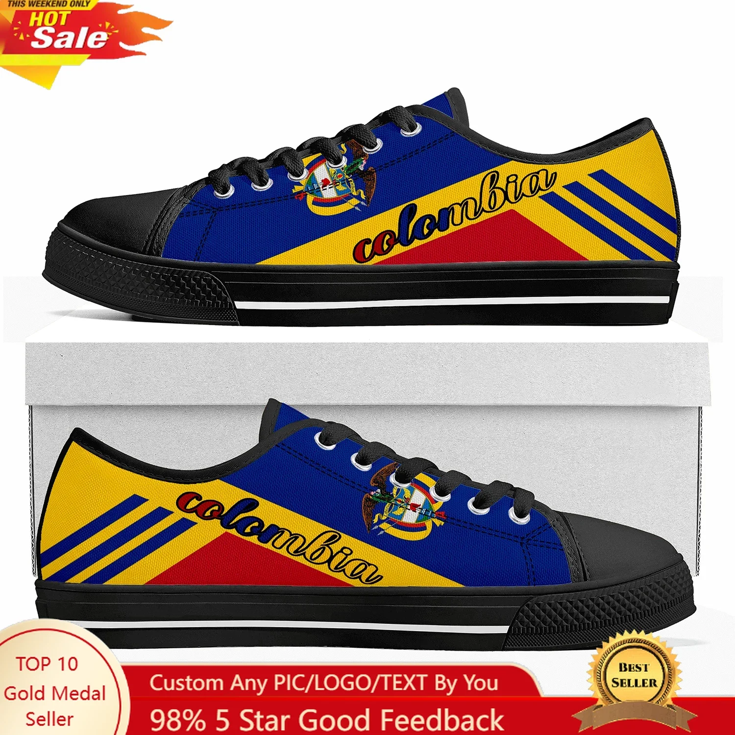 

Colombia Flag Bogota Low Top High Quality Sneakers Mens Womens Teenager Tailor-made Shoe Canvas Sneaker Casual Couple Shoes