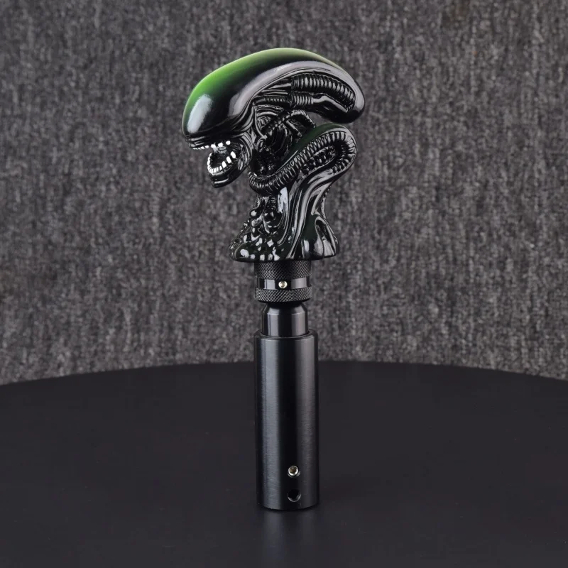 

For Automatic Transmission Cars Gear Shift Unlocker with Button Adapter+Resin Alien Gear Shift Knob Car Modification Accessories