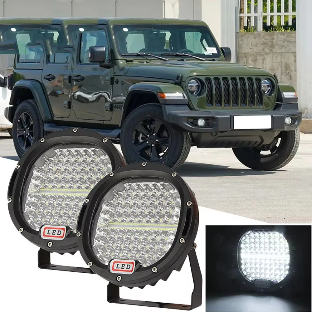 300 Вт 38000LM 7-дюймовый круглый прожектор для грузовика, внедорожника, модернизированный светильник, подходит для внедорожников 4x4, квадроциклов, автомобилей, джипов