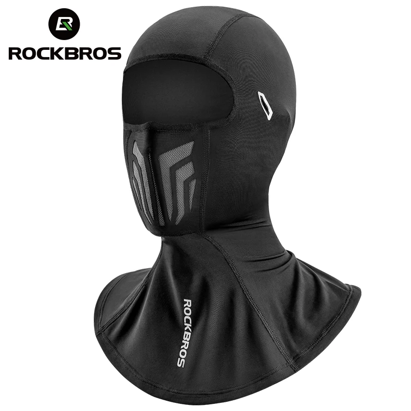 ROCKBROS-mascarilla facial transpirable para hombre y mujer, pasamontañas para deportes, correr, bicicleta, Moto, protector solar, sombrero de seda de hielo