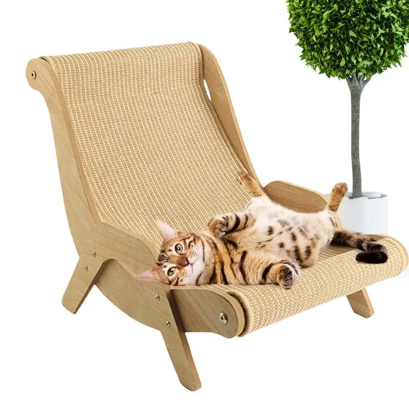 

Beach Cat Lounge Chair Cat Chair Elegant Sturdy Cat Rocking Chair Wear-resistant Cat Sisal Chair Cat Scratcher pet products