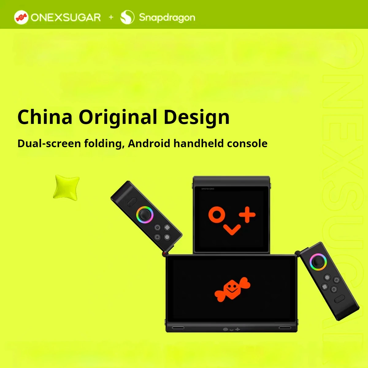 OneXPlayer Sugar 1 وحدة تحكم ألعاب مزدوجة الشاشة قابلة للتحويل محمولة باليد Snapdragon G3gen3 3.92 + 6.01 بوصة عصا تحكم لقاعة الشاشة Oled #2