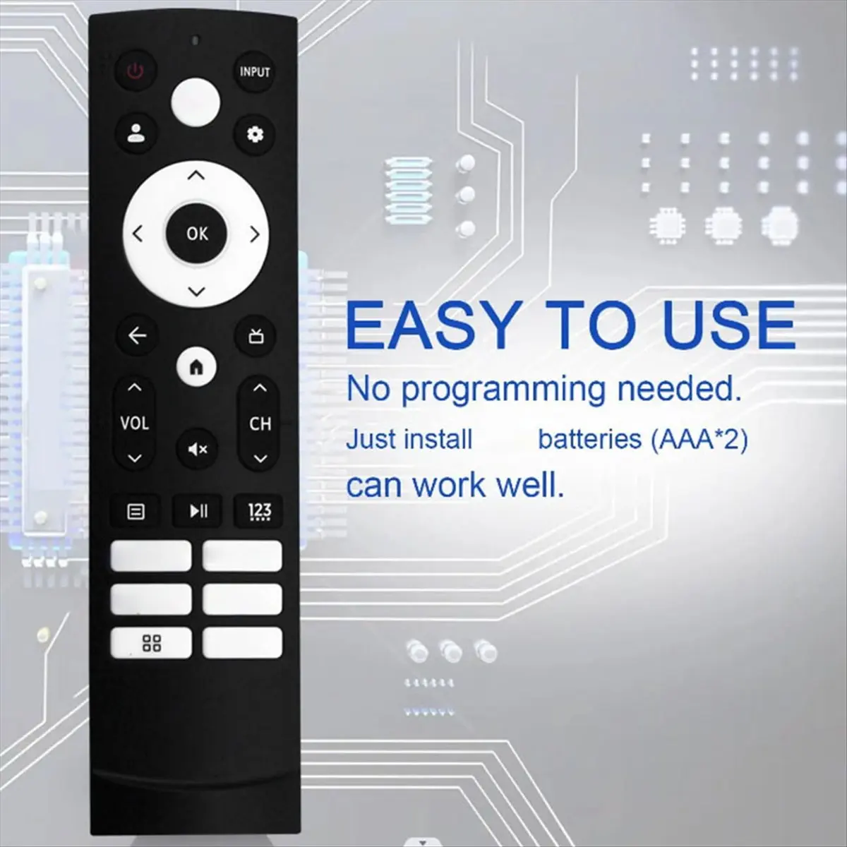 T73C! ERF3S90H Reemplazo de control remoto para Hisense Smart TV 50A6H 50A65H 43A6H 43A65H