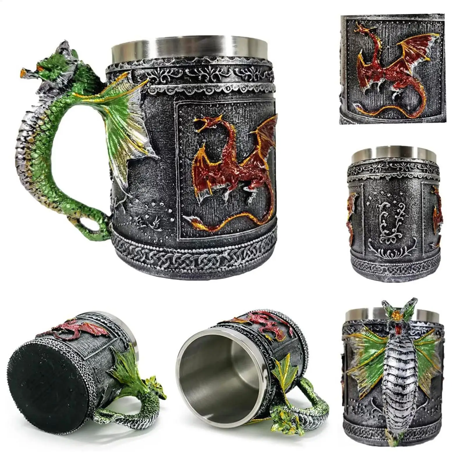 Dragon Mug Gothic Drinking Cups Medieval Water Drinking cup Coffee Tea Wine cup Household Beer Cups Beer Mug  Coffee Mug