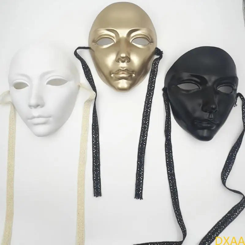

DXAA Paintable Mask Full Face Mask Masquerade Mask Halloween Cosplay Mask for Women Men Masquerade Halloween Party