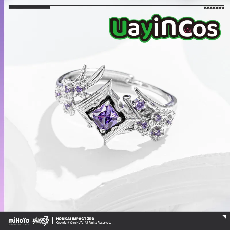 

Original Ring Honkai Impact 3 Kiana Kaslana Herrscher of Finality Theme Rings For Women Ring Set Jewellery Anime Game Toy Kids G