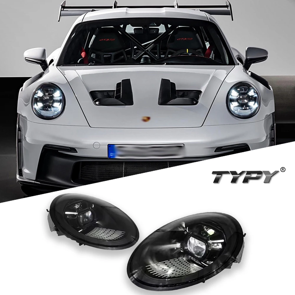 Car Head Lamps For Porsche 911 Headlights 2012-2018 991 to 992 GT3RS Dynamic Turn Signal Brake Car LED Headlight Assembly