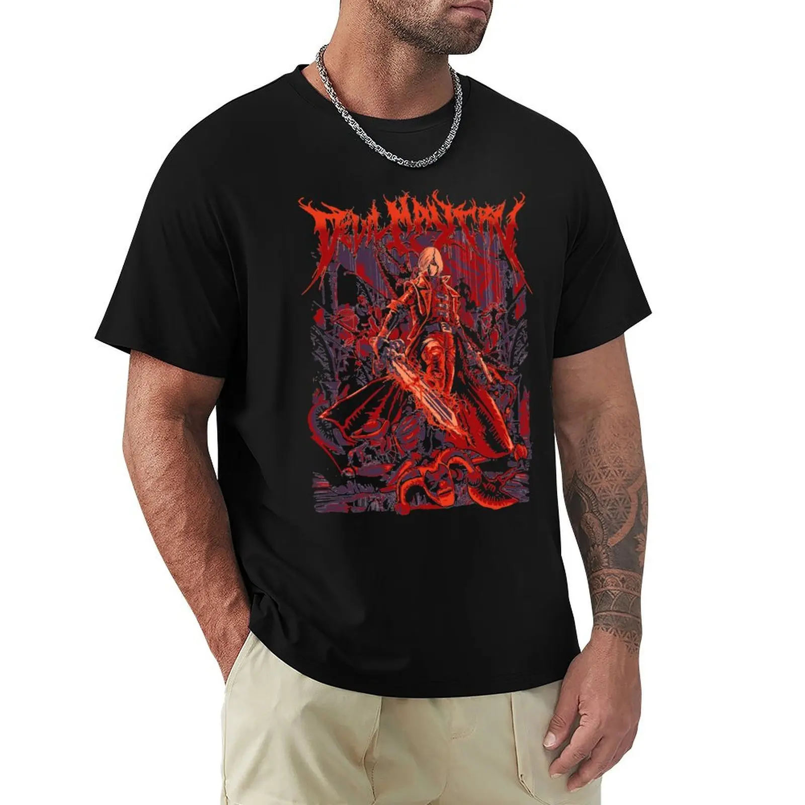 Devil May For Fans T-Shirt Sweat Resistant Workout Tee Shirt