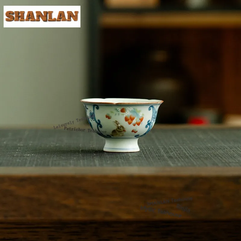 

90 мл сине-белая чайная чашка Ru в виде бабочки в стиле ретро, чайная чаша, набор чайных чашек, чайная чашка с ароматом, чайный набор чашек Jianzhan Master Cup