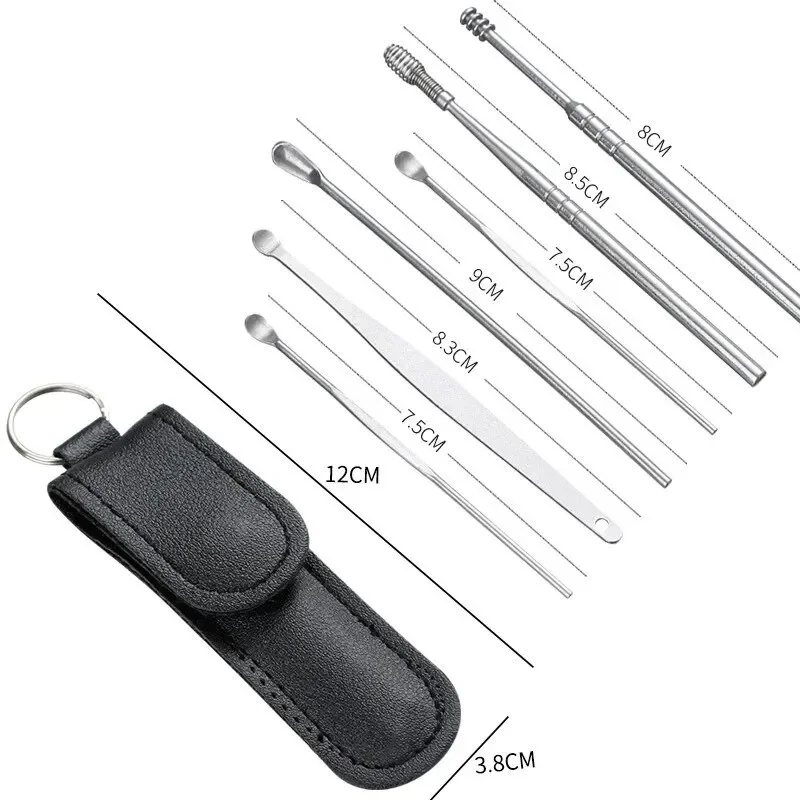 

6PCS Ear Cleanser Spoon Health Care Earpick Ear Cleaner Wax Removal Tool Earpick Sticks Earwax Remover Curette Ear Pick Cleaning