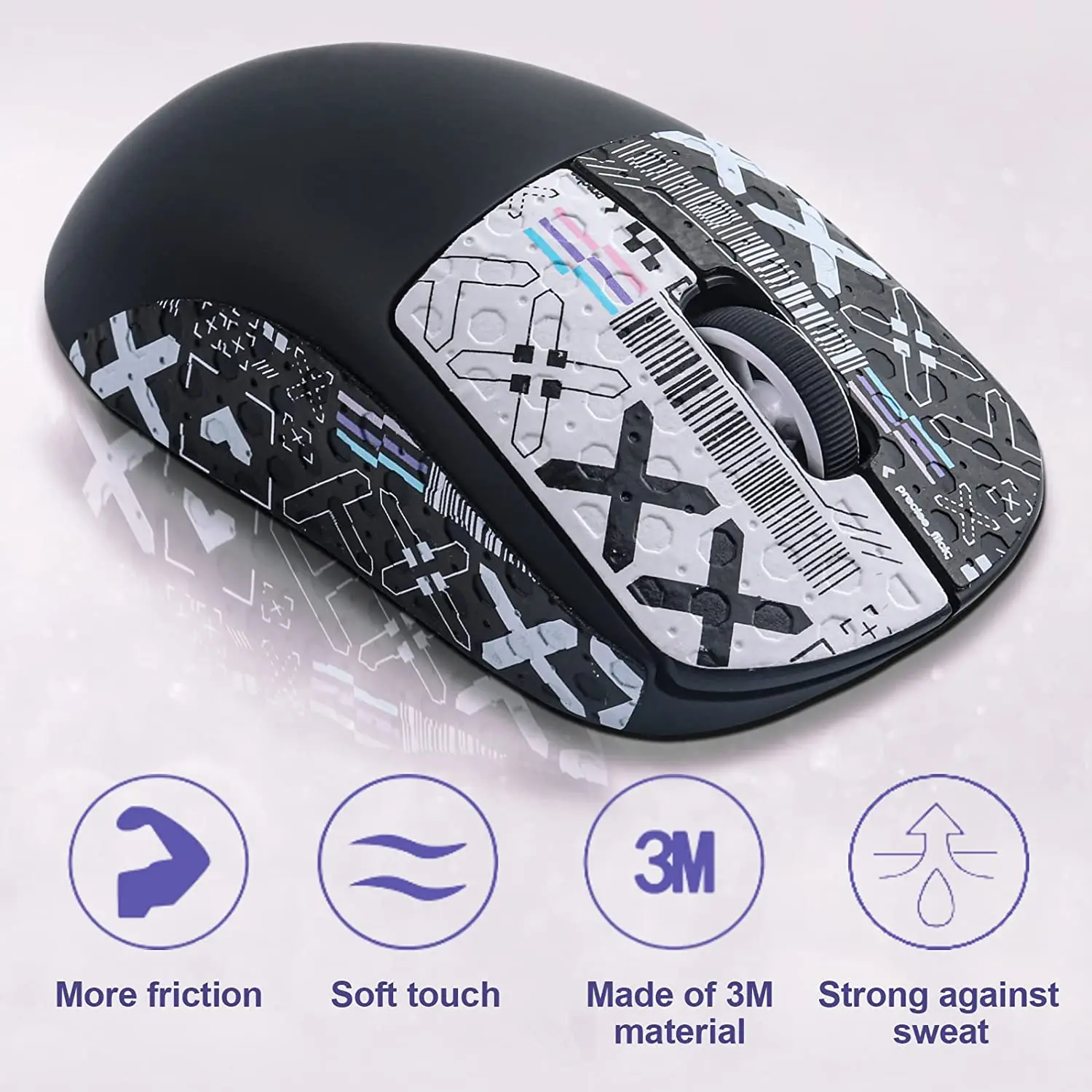 Mouse Anti Slip Grip Tape For Logitech G PRO X Superlight Wireless GPX Gaming Mouse,Palm Sweat Absorption Mouse Skins