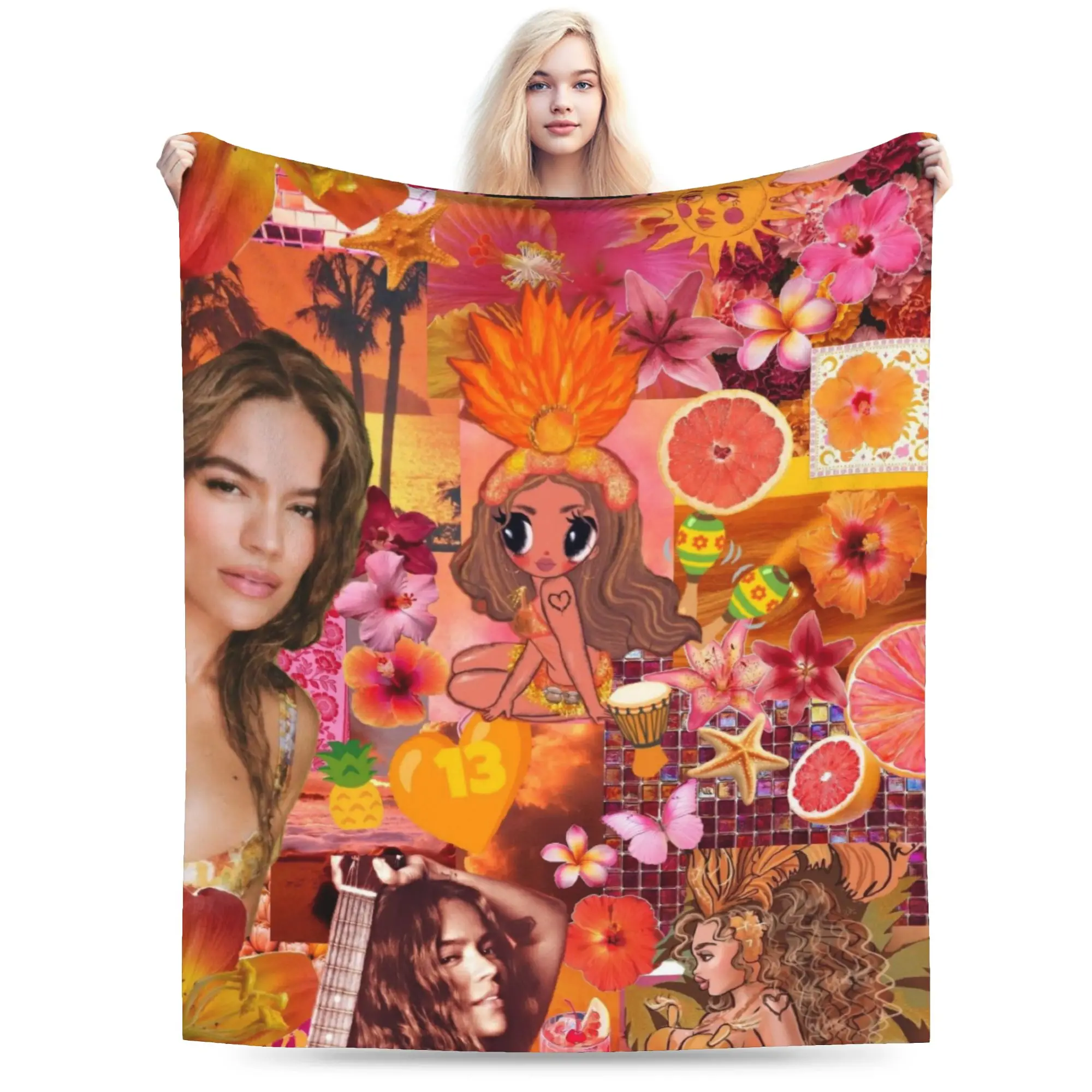 Super Soft Blankets Girls Boys Travel Karol G Tropicoqueta Throw Blanket  Flannel Bedspread For Outdoor Trend Sofa Bed Cover