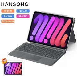 Hansong Keyboard Magic 2024 for iPad Pro 11in 2nd 3rd 4th with Backlight for iPad 10.2 7th 8th 9th Air 10.9 5th 4th 10.5 Cover