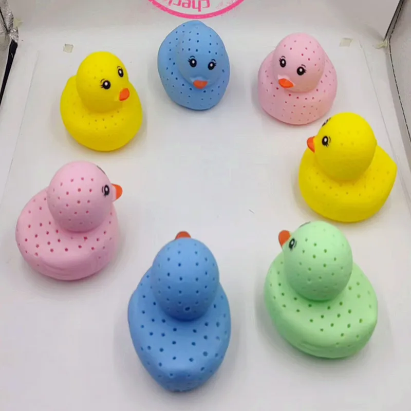 Squeeze Water Absorbent Duck Whale Toy Silicone Stress Relief Bath Plaything for Kids Summer Water Fun Pools Bath Toy