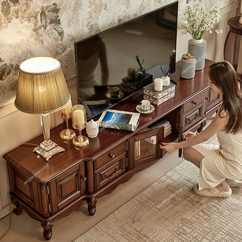 

Luxury Nordic Tv Stands Wood Aesthetic Storage Organizer Coffee Tv Table Designer Drawers Retro Muebles Para Tv Trendy Furniture