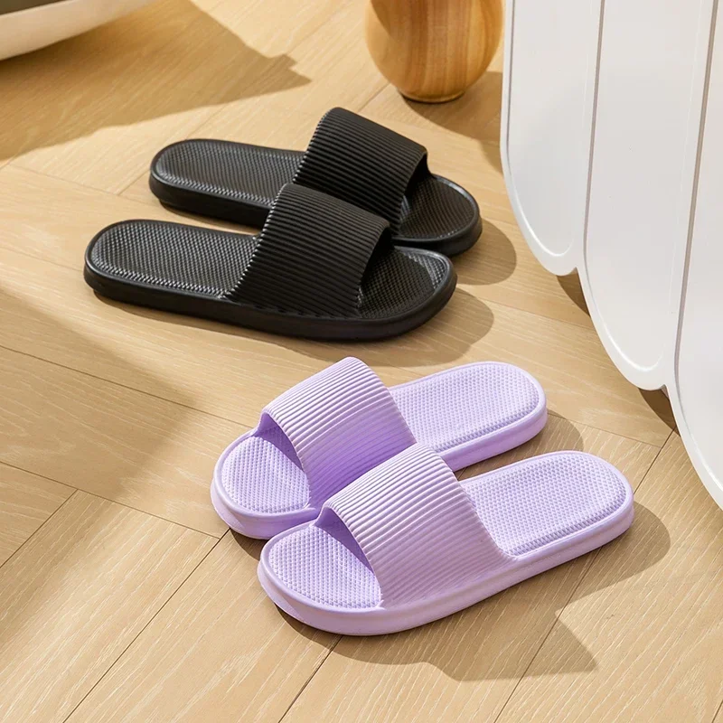 EVA Summer Women Soft Slippers Indoor Home Casual Flip Flops Bathroom Anti Slip Men Sandals Outdoor Couples Beach Slides Shoes