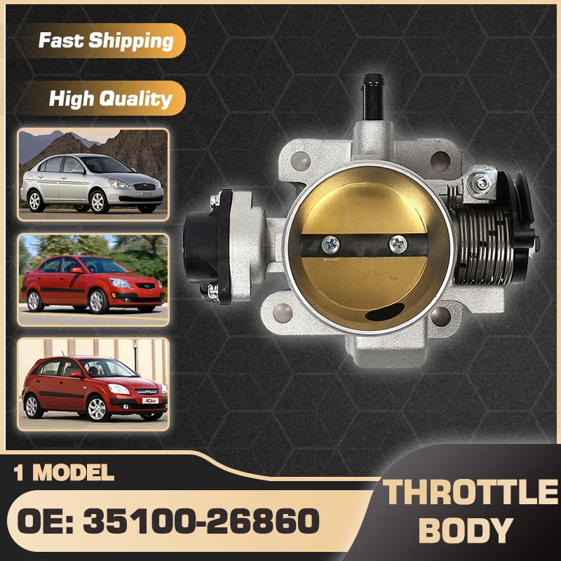 

Electronic Throttle Body For Hyundai Accent L4-1.6L Kia Rio L4-1.6L Kia Rio5 L4-1.6L 2006 2007 2008 2009 2010 2011 35100-26860