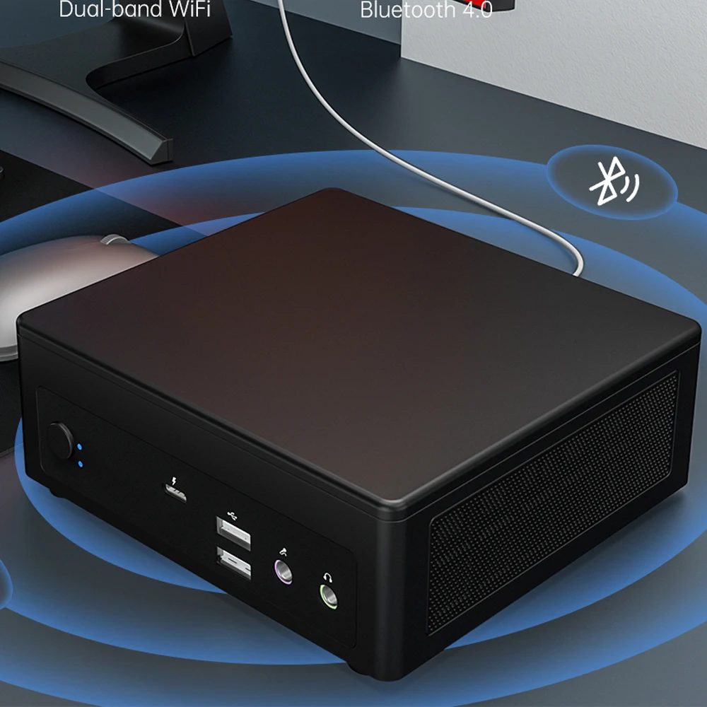 Intel I71260p Intel®núcleo™processador Quad Core Max Ddr4 64gb de Ram Max 3t Rom Windows 11 10 Pro Dual Wifi Bluetooth Mini pc hd 4k @ 60hz