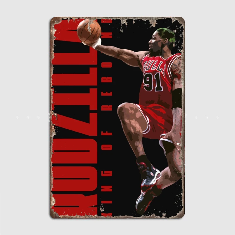 

Dennis Rodman Metal Tin Sign Truck Indoor and Outdoor Home Bar Coffee Kitchen Wall Decoration