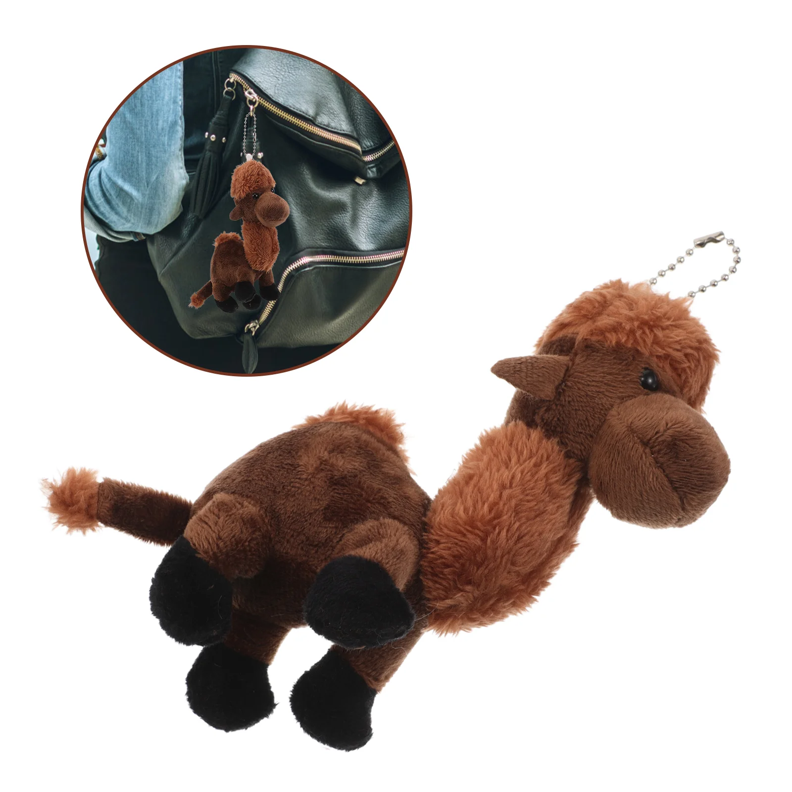 

Little Camel Pendant Birthday Party Supplies Pets Plush Cartoon Keychain Ornament Figurine Festival Decoration Child Animal