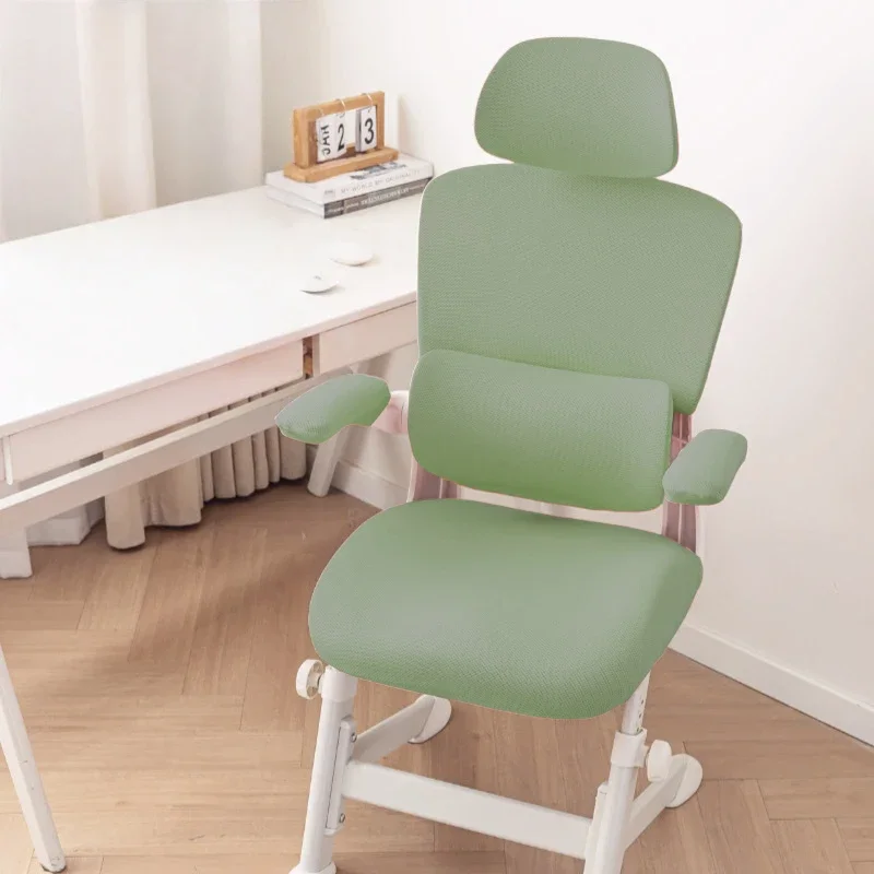 Ergonomic Chair Cover Office Split Design Mesh Computer Chairs Game Covers with Headrest & Armrest Home Seat Slipcover