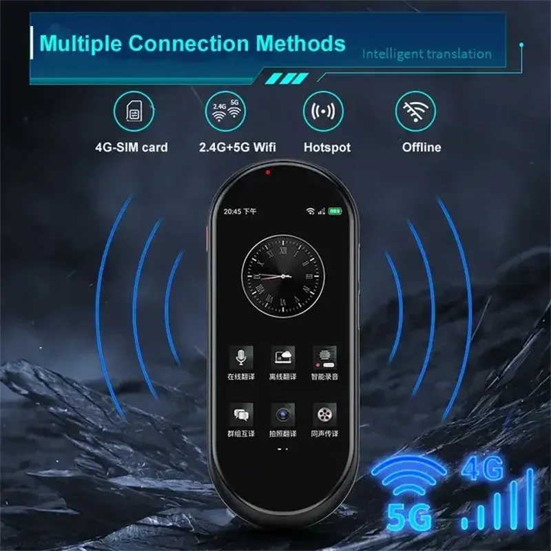 

A10 Voice Translator 4.1inch Chat GPT Multi-Language 4G SIM Intelligent Real-time Translation Device for Global Travel 2024 New