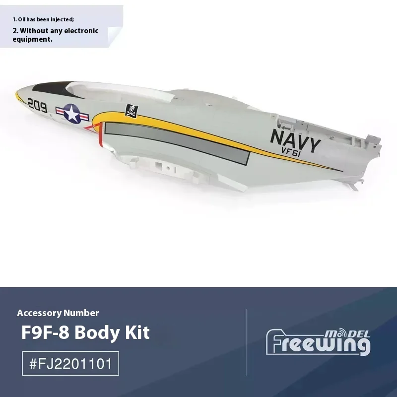 Corps d'accessoire FreFuk F9f, ailes principales, queue plate, cockpit de missiles, train d'atterrissage, couverture antarctique, structure de groupe de lumière LED, 80mm