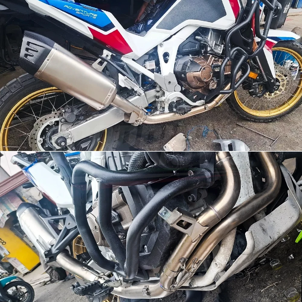 For CRF1100L Africa Twin Adventure 1100 CRF1100 2020 - 2025 Motorcycle Titanium Exhaust Front Link Pipe Connec Original Muffler