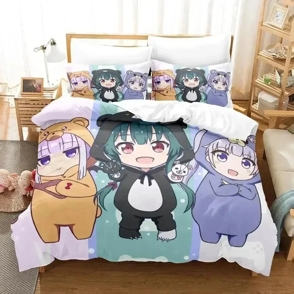 

Anime Kuma Kuma Kuma Bear 3D NEW Duvet Cover Pillowcase Bedding Set Adult Girl Bedroom Decoration Children Single Double Large