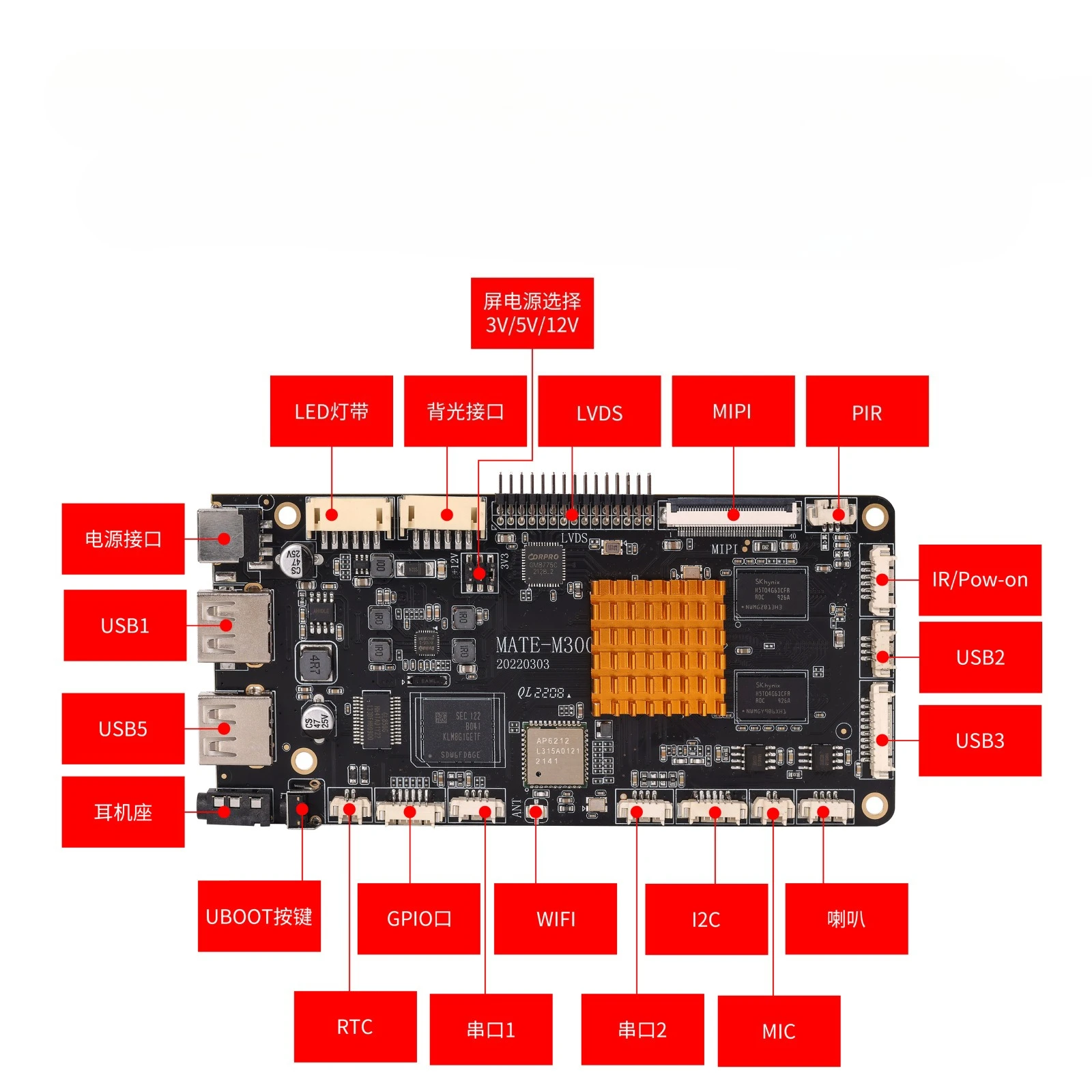 Máquina inteligente da propaganda do espelho mágico do sistema RK3128 Android/Linux