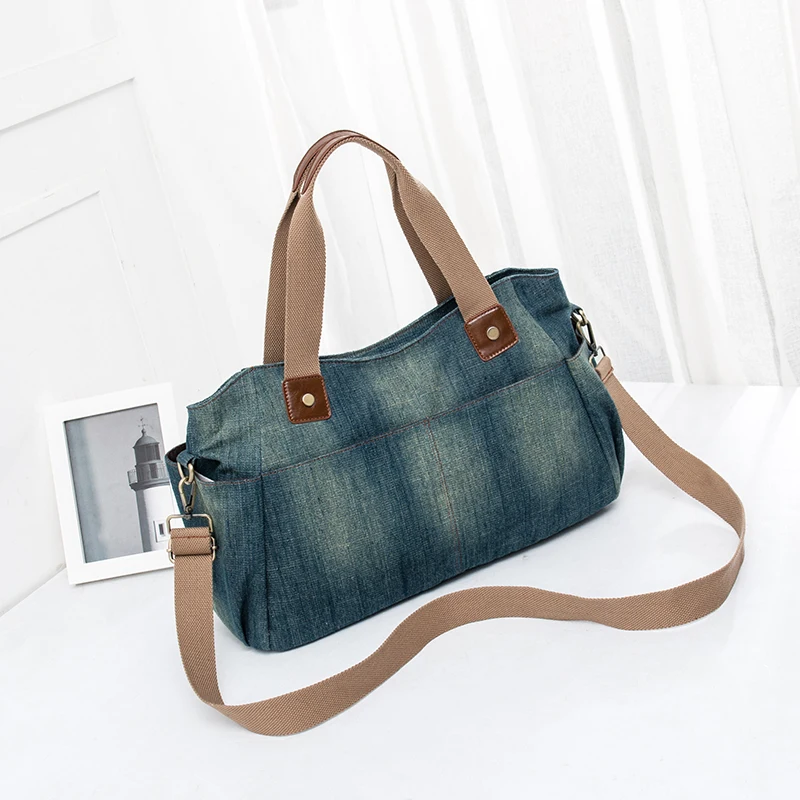 Annmouler Luxury Bags for Women Fashion Large Capacity Handbag Denim Tote Bag Female Shoulder Bag sac a main femme 2022 Purse