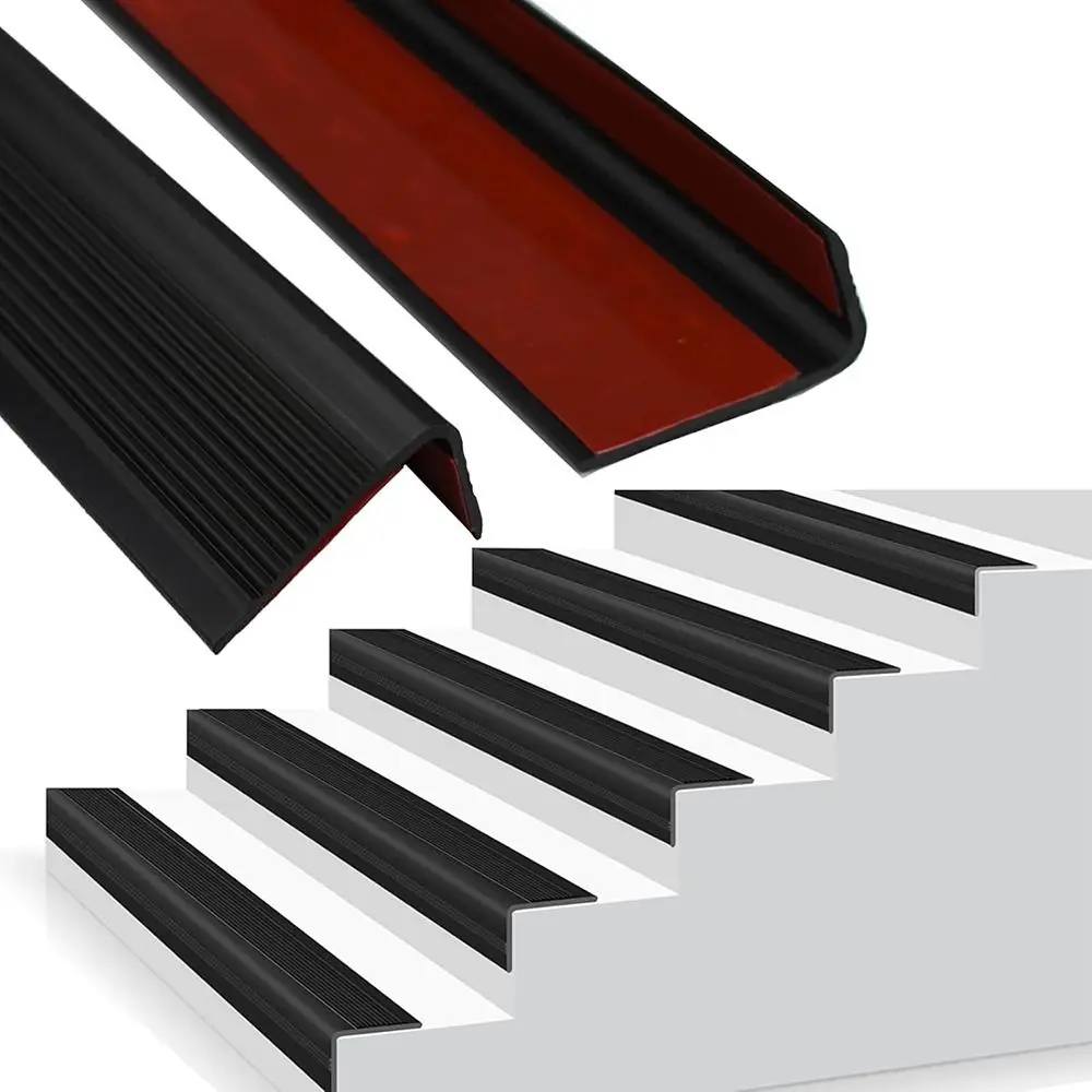 New Self-adhesive Stair Anti-Slip Tape L-Shaped PVC Non-Slip Protector Strips Waterproof Step Edge Protector Home Office