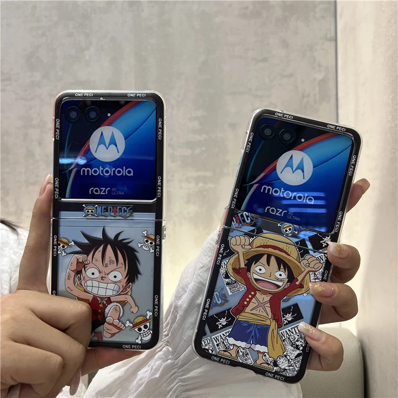 Anime One Piece Cute Luffy Dragon Ball Goku 33s Style For Motorola RAZR40 Ultra Cover Phone Case Toy Gift