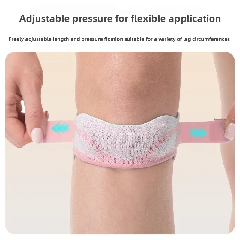 Unisex Breathable Compression Knee Pads Silicone Shock Absorption Patella Band for Badminton Basketball Running Fitness