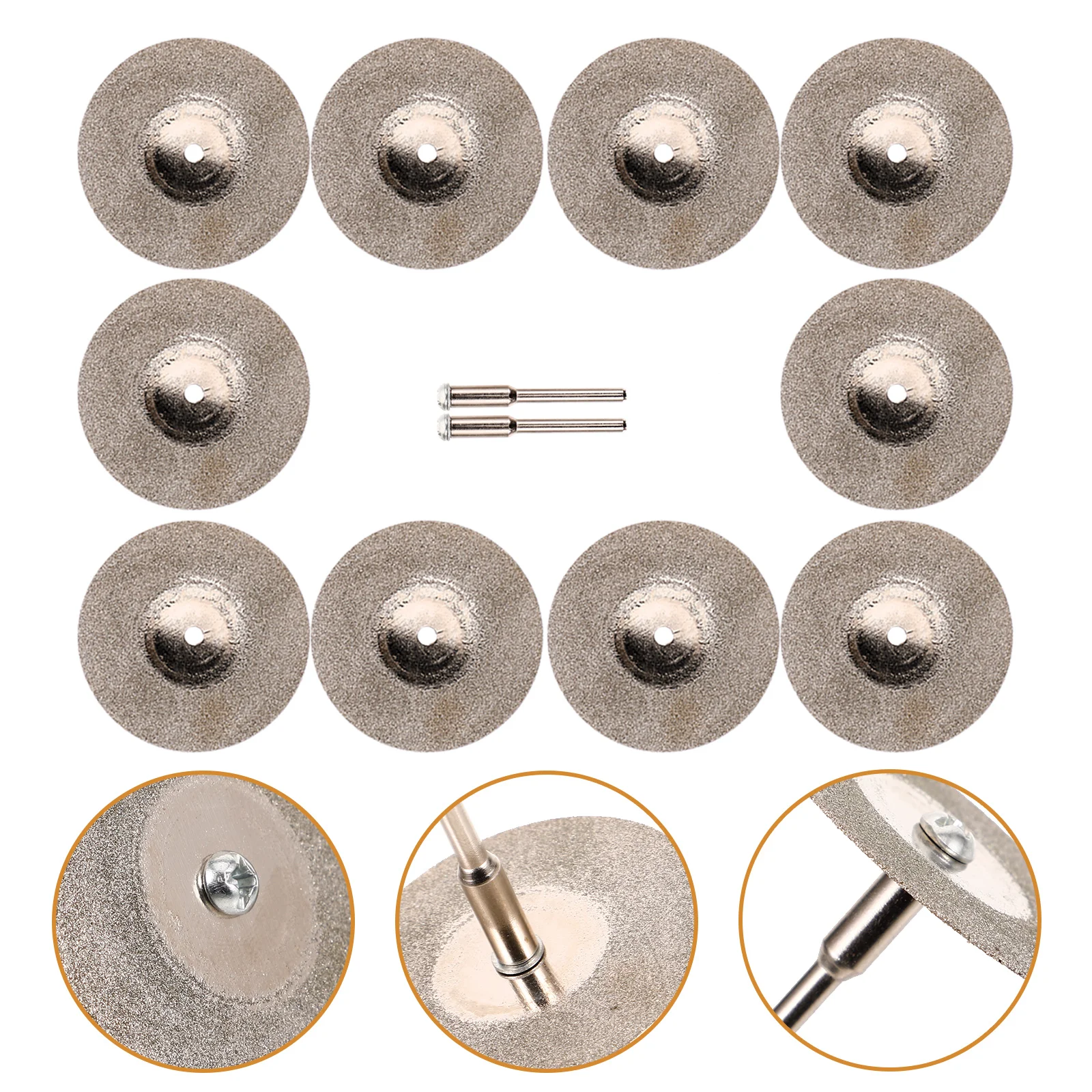 10 Pcs Diamond Cutting Disc Discs Angle Piece Portable for Grinding Mini Wheels