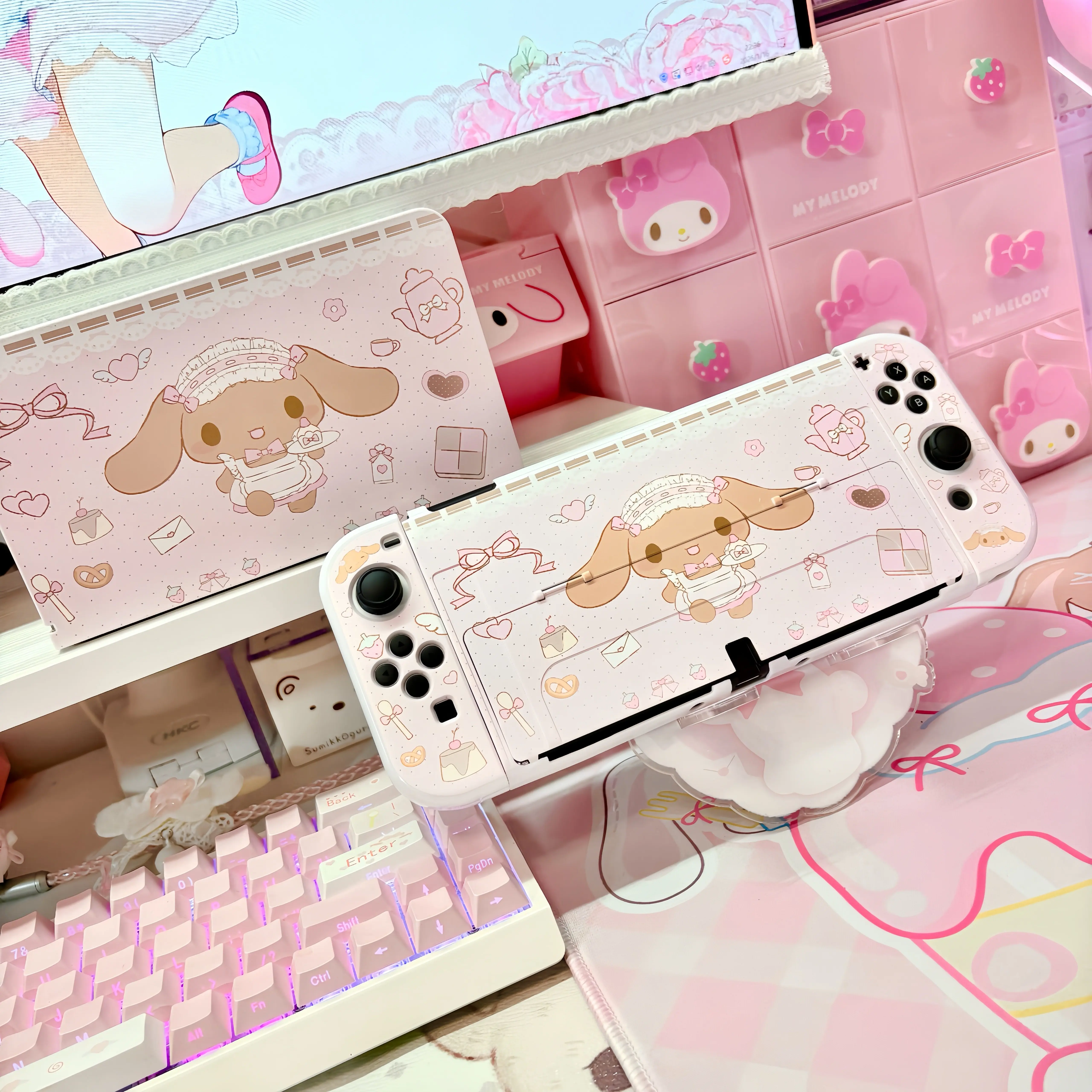 Oryginalne etui ochronne w stylu Ins na Nintendo Switch 2/OLED/LITE, dzielona obudowa konsoli, etui na stację dokującą Joy-Con, akcesoria. — zdjęcie produktu 2